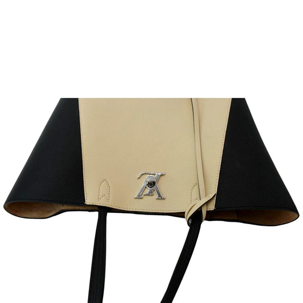 LOUIS VUITTON Lockme Cabas Leather Tote Bag Bicolor