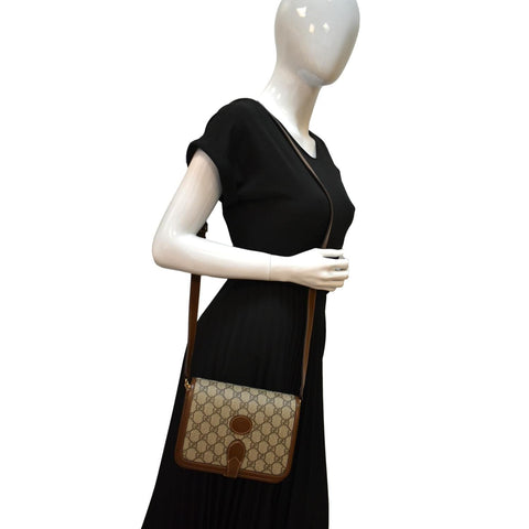 Gucci Mini Interlocking GG ‎Supreme Canvas Crossbody Bag  - Full View