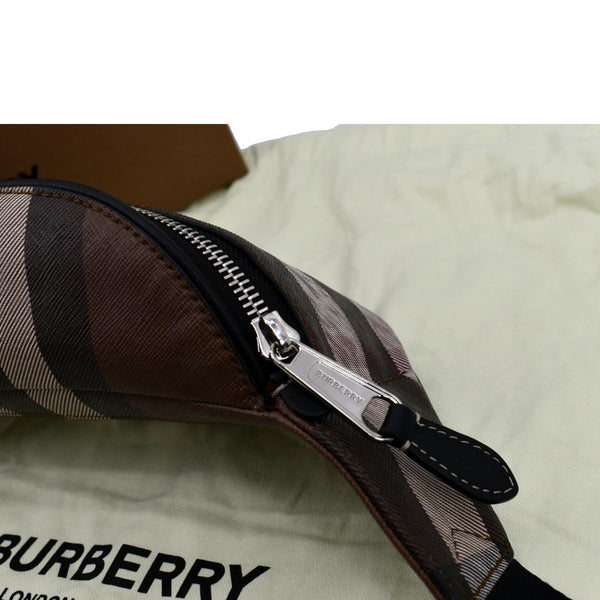 Burberry Mini Cason Check Bum Bag Dark Birch in Brown - Zip