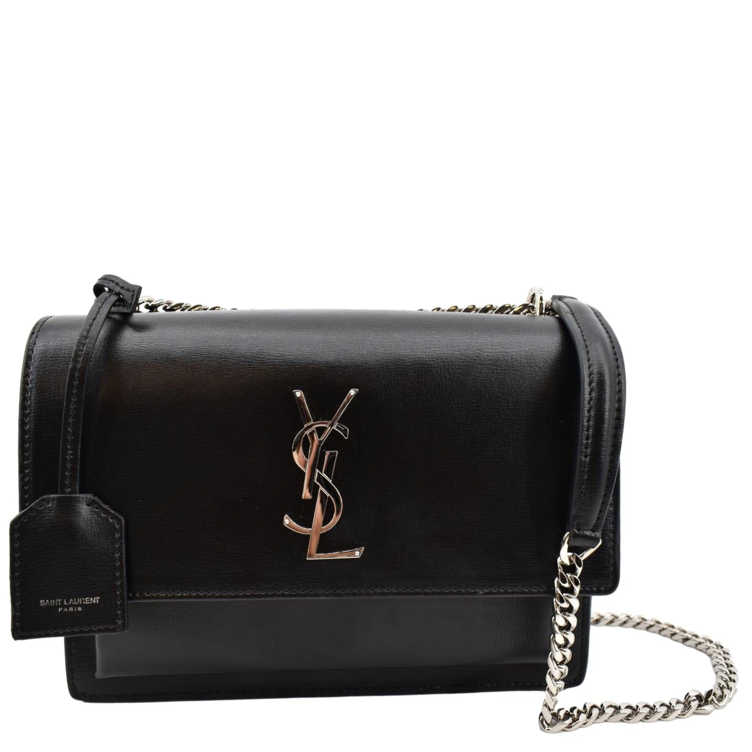Yves Saint Laurent Sunset Calfskin Leather Shoulder Bag - Front 