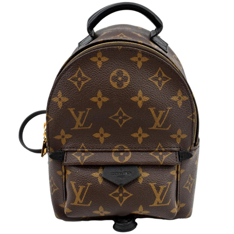 LOUIS VUITTON Palm Springs Mini Monogram Canvas Backpack Brown