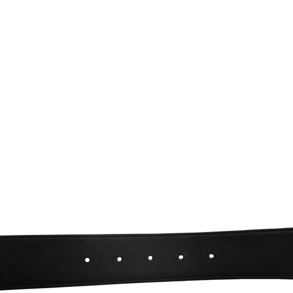 Dolce & Gabbana Logo Rhinestones Leather Belt in Black - Holes