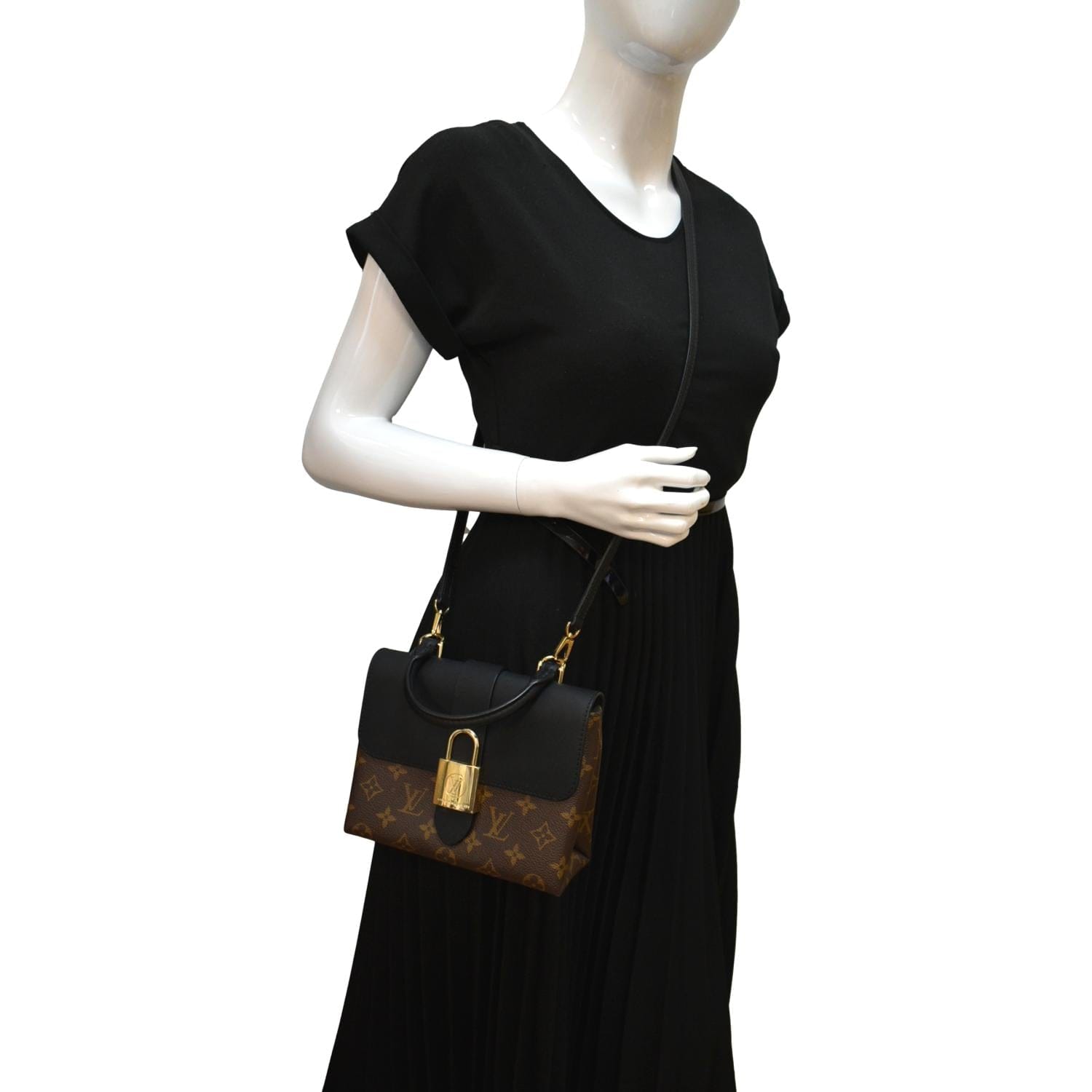 Locky bb cloth handbag Louis Vuitton Brown in Cloth - 34680954