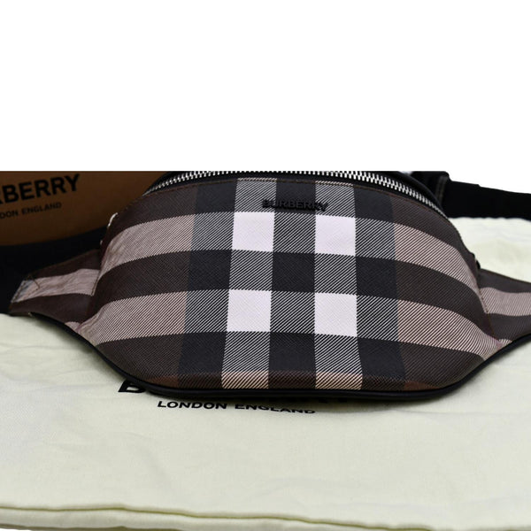 Burberry Mini Cason Check Bum Bag Dark Birch in Brown - Product 