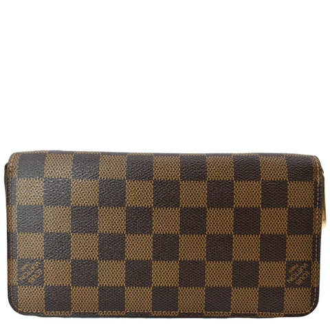 LOUIS VUITTON Zippy Long Damier Ebene Wallet Brown