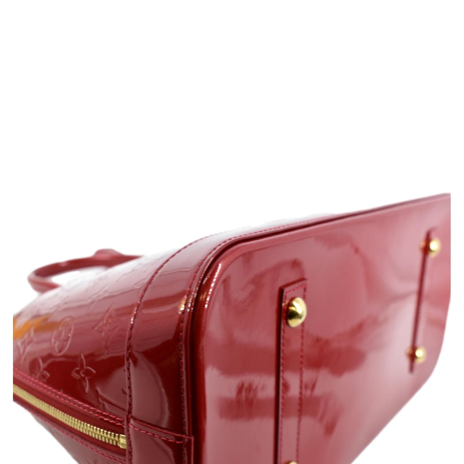 Louis Vuitton Burgundy Vernis Alma GM Bag Dark red Leather ref.1035996 -  Joli Closet