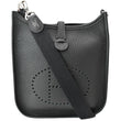 HERMES Evelyne Amazone TPM III Clemence Leather Crossbody Bag Black