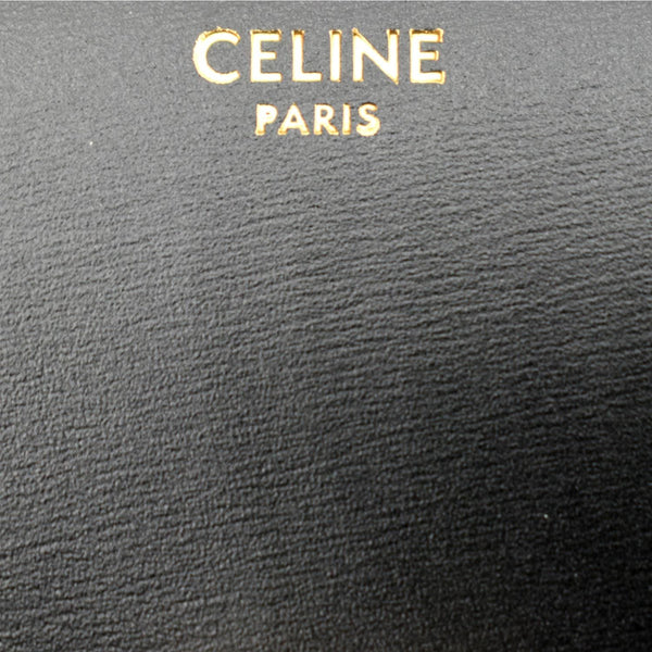 Celine Classic Box Calfskin Leather Crossbody Bag Black - Stamp