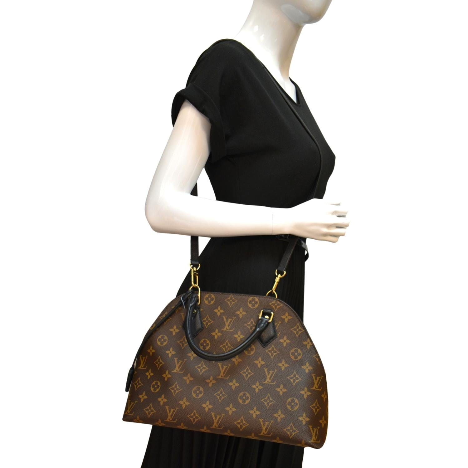 Louis Vuitton Studded Alma Bb Monogram Macassar Crossbody Bag