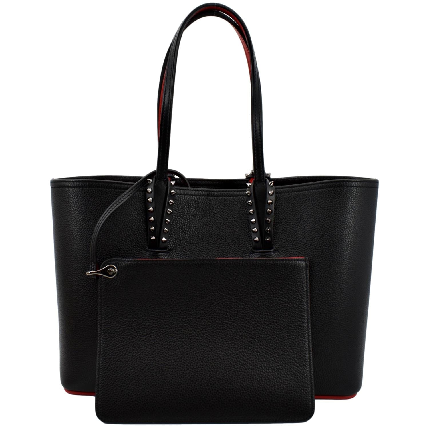 CHRISTIAN LOUBOUTIN Cabata Small Empire Paris Leather Tote Bag Black