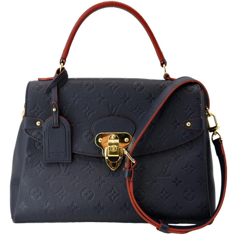LOUIS VUITTON Georges MM Monogram Empreinte Shoulder Bag Navy Blue