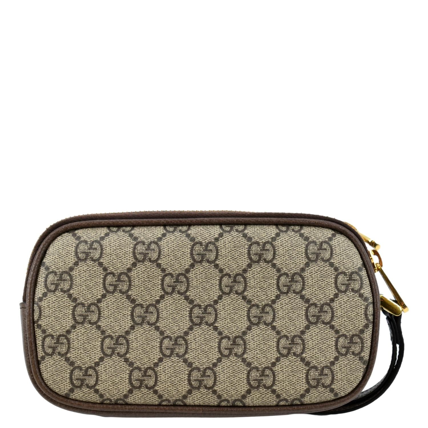 GUCCI Ophidia GG Supreme Monogram Phone Case Wristlet Beige 598654