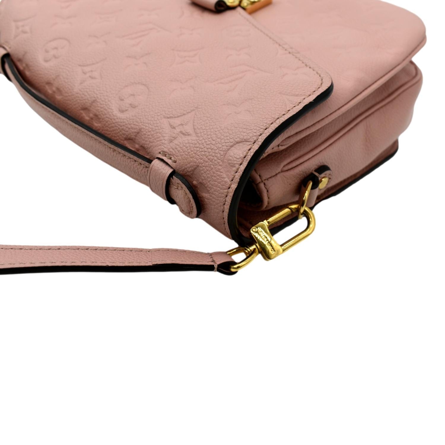 Mirror Pochette Bag in Beige Leather