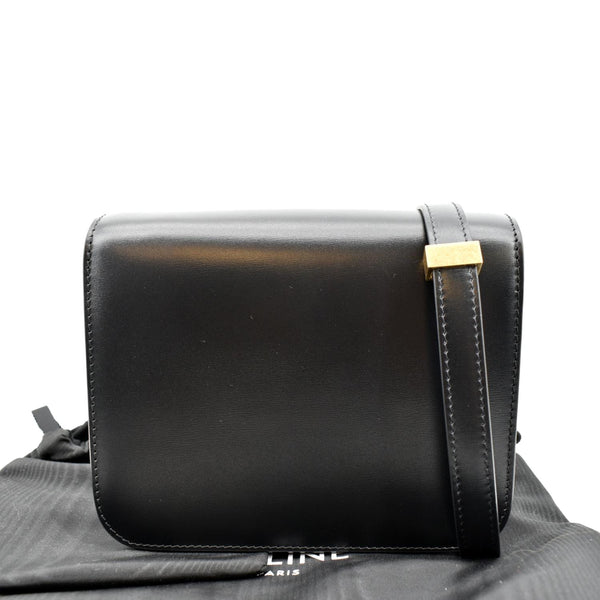 Celine Classic Box Calfskin Leather Crossbody Bag Black - Back