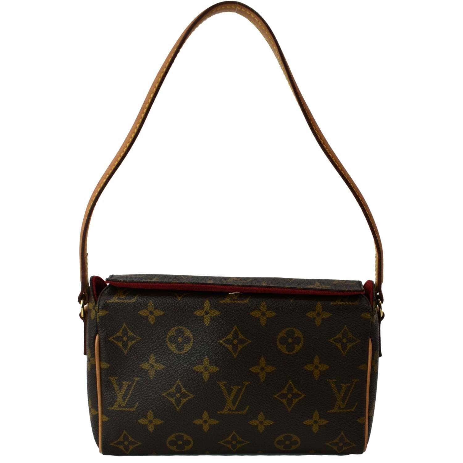 Louis Vuitton Recital Monogram Canvas Shoulder Bag Brown