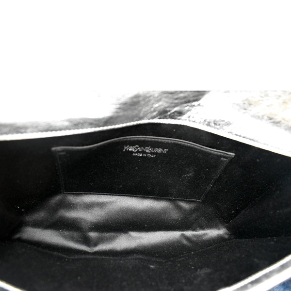 Yves Saint Laurent Belle de Jour Leather Clutch Bag - Inside