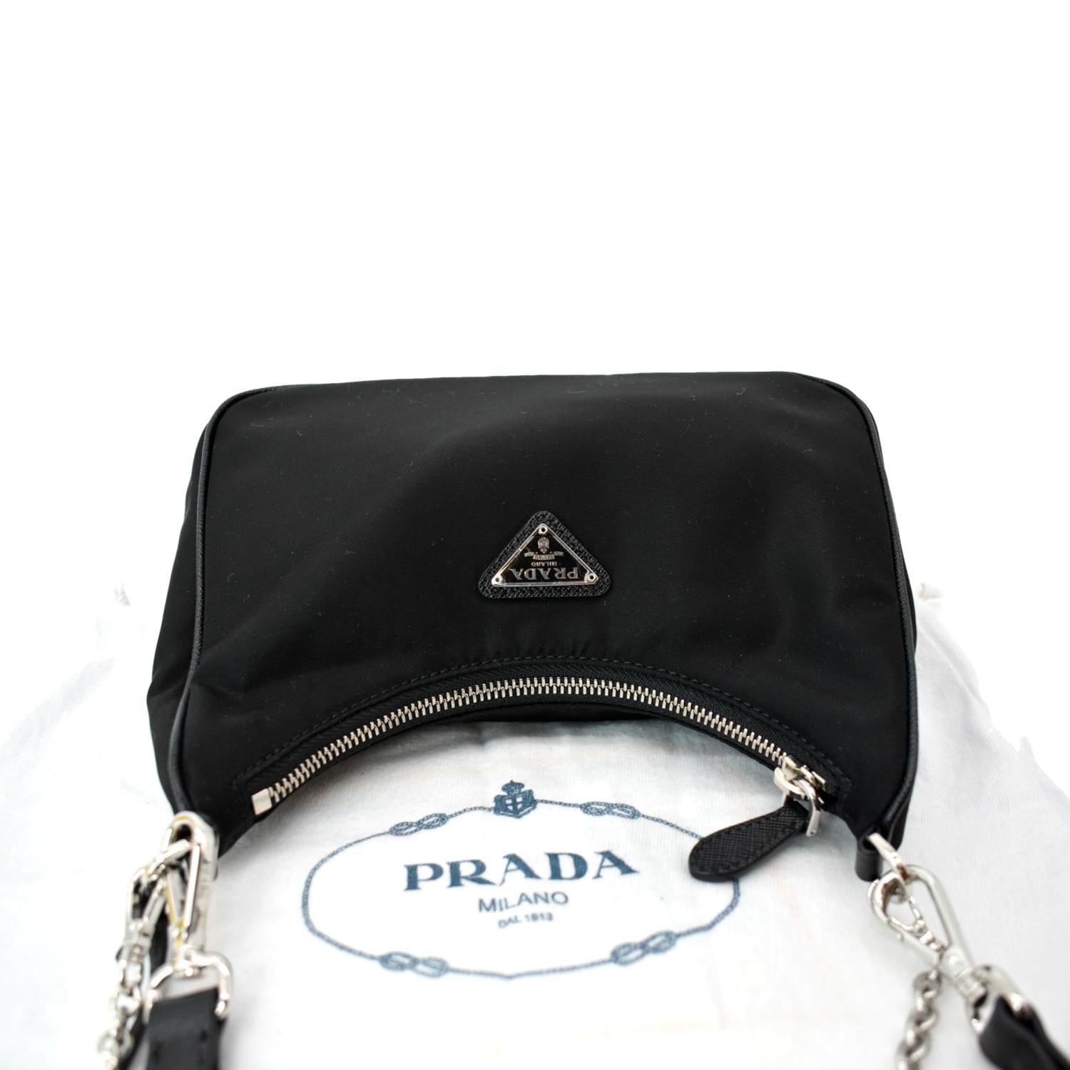 Prada Re-Edition 2006 Nylon Bag Black in Nylon with Silver-tone - US