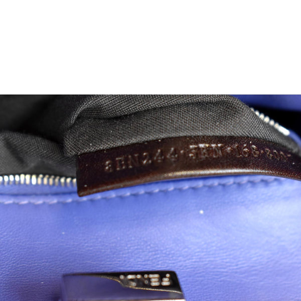 Fendi Peekaboo Mini Python Leather Shoulder Bag Brown - Top
