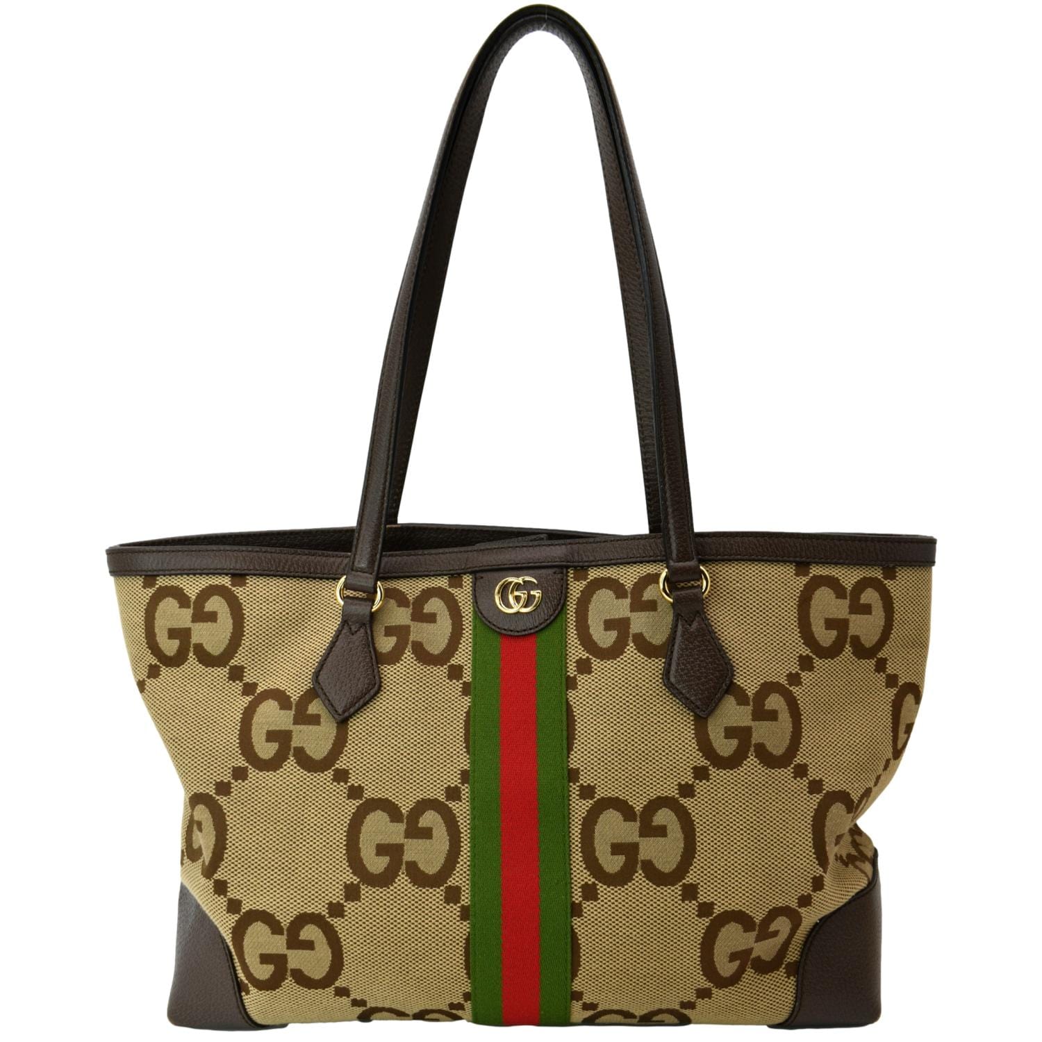 GUCCI Ophidia Jumbo GG Supreme Canvas Tote Bag Beige 631685
