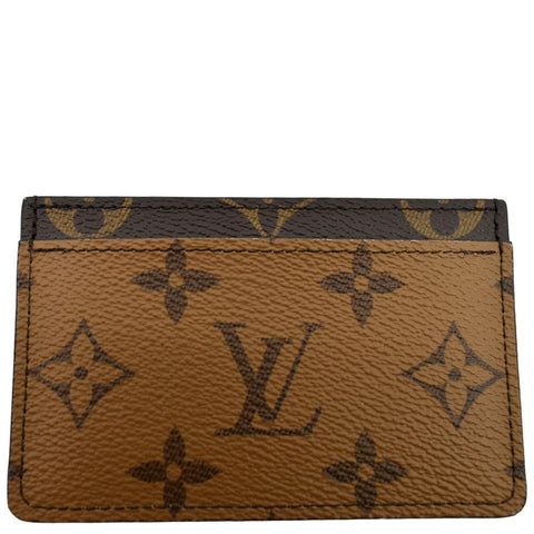 LOUIS VUITTON Monogram Canvas Card Holder Brown