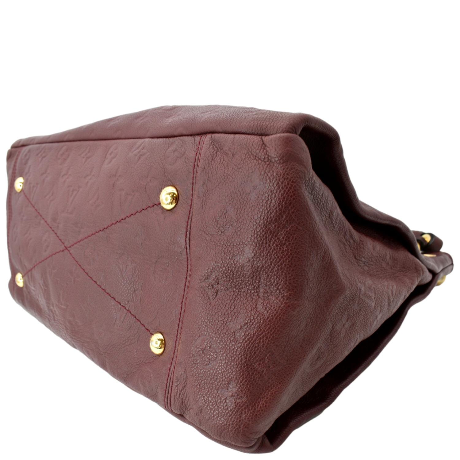 Authentic Louis Vuitton Empreinte Artsy MM in Red Hobo Shoulder Handbag