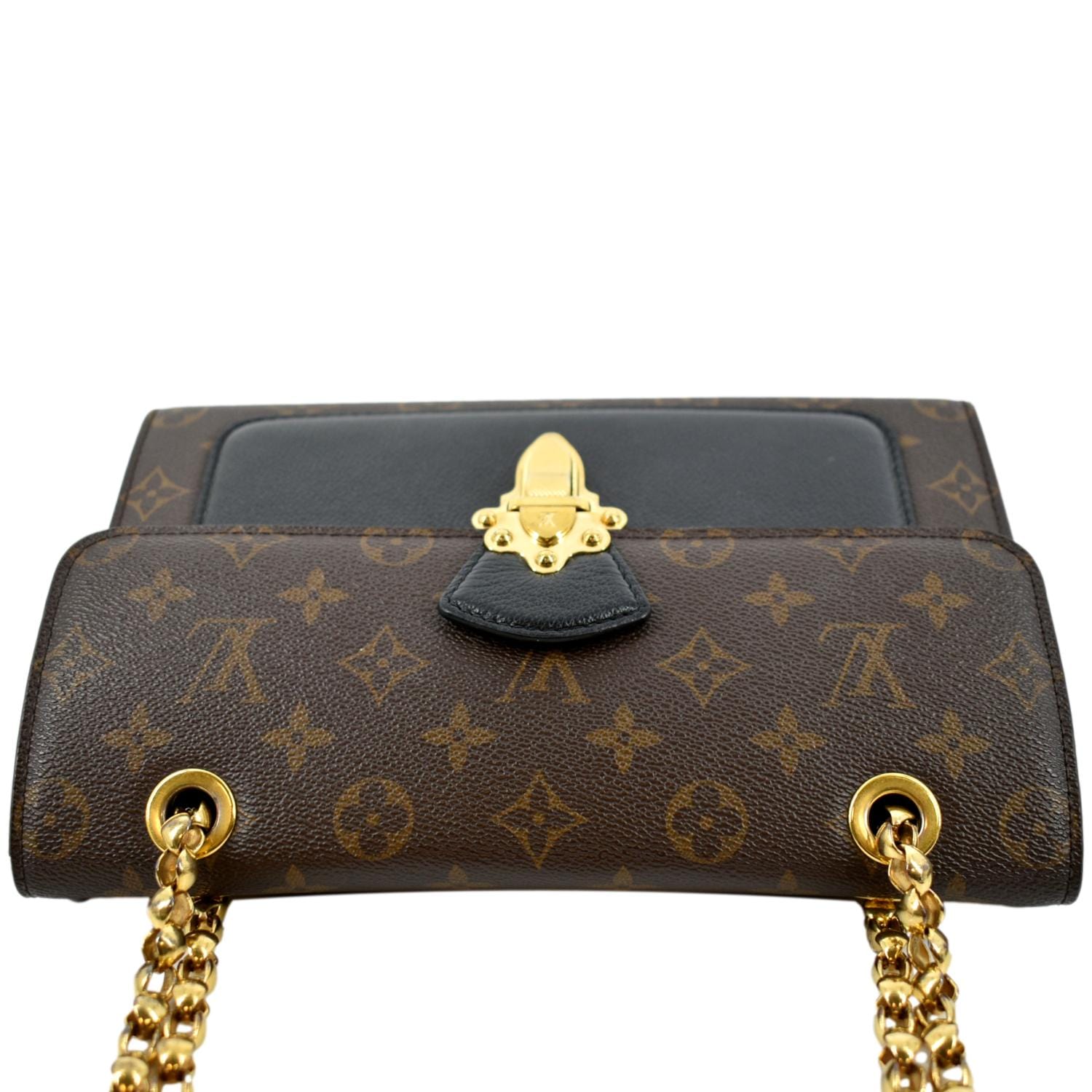 LOUIS VUITTON Victoire Monogram Canvas Crossbody Bag Black