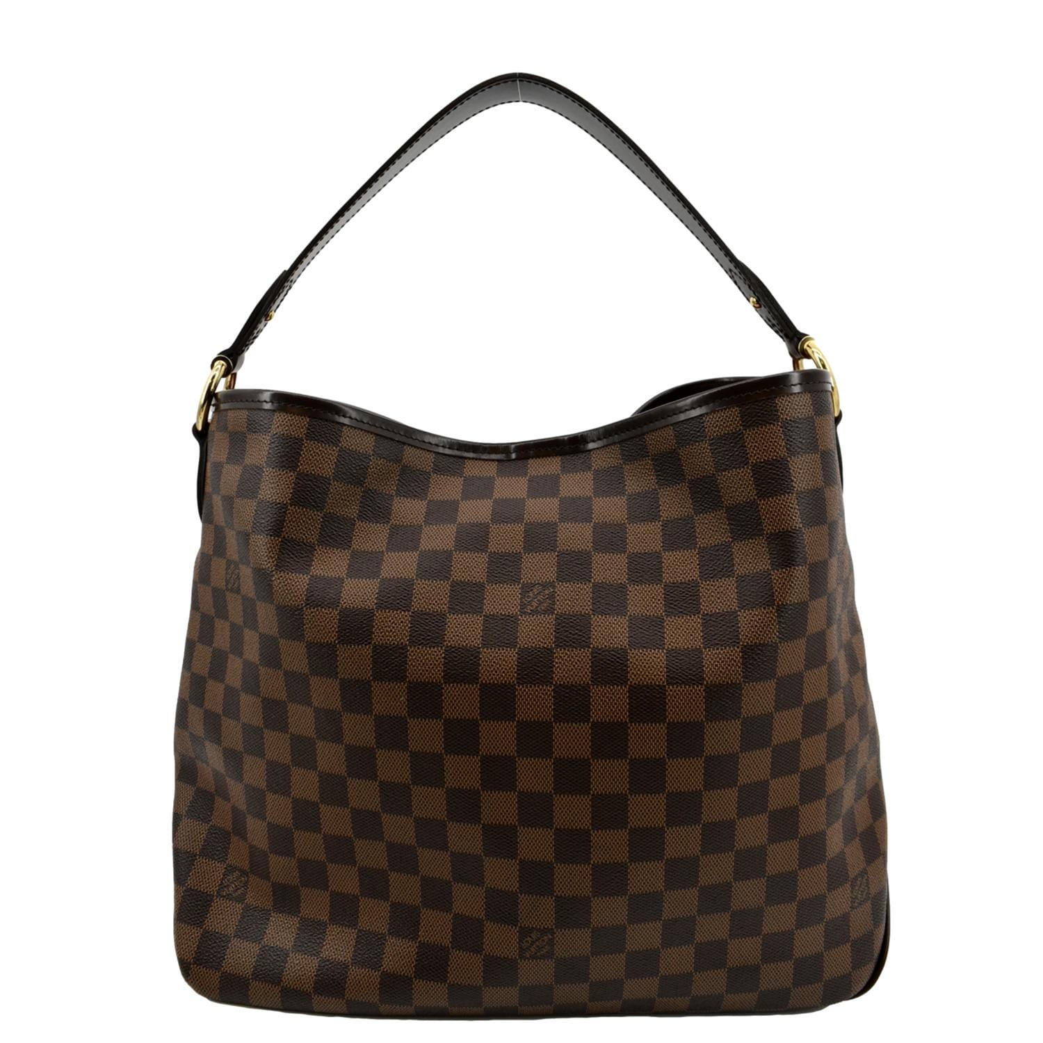 LOUIS VUITTON Delightful MM Damier Ebene Hobo Bag Brown