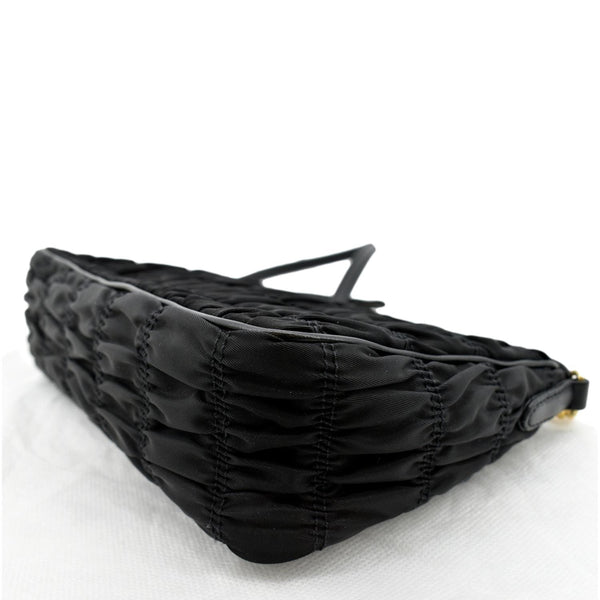 Prada Tessuto Gaufre Nylon Shoulder Bag in Black Color - Bottom Right