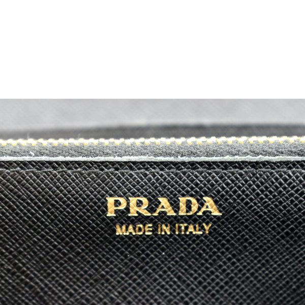 PRADA Bow Saffiano Leather Wallet Black