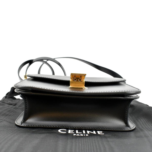 Celine Classic Box Calfskin Leather Crossbody Bag Black - Bottom