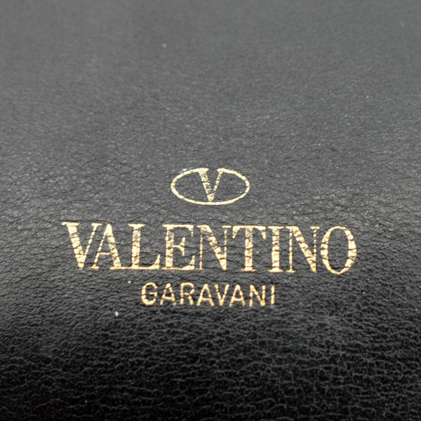 VALENTINO Rockstud Grainy Calfskin Leather Crossbody Bag Black