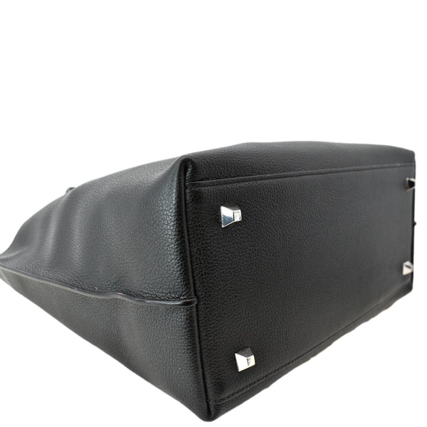 MCM Yris Medium Leather Shopper Tote Bag Black