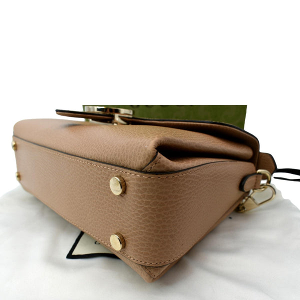 GUCCI GG Interlocking Leather Chain Shoulder Bag Brown 510302