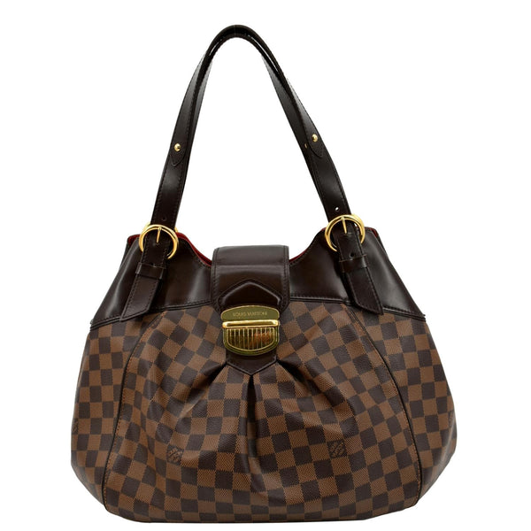 Louis Vuitton Sistina GM Damier Ebene Shoulder Bag - Front