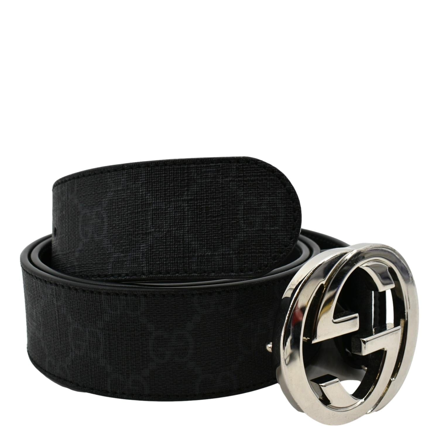 Gucci Supreme Monogram Interlocking GG Belt Men's Size 42