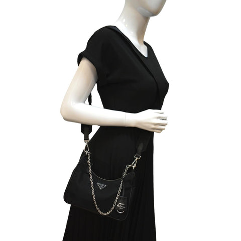 PRADA Re-Edition 2005 Nylon Shoulder Bag Black