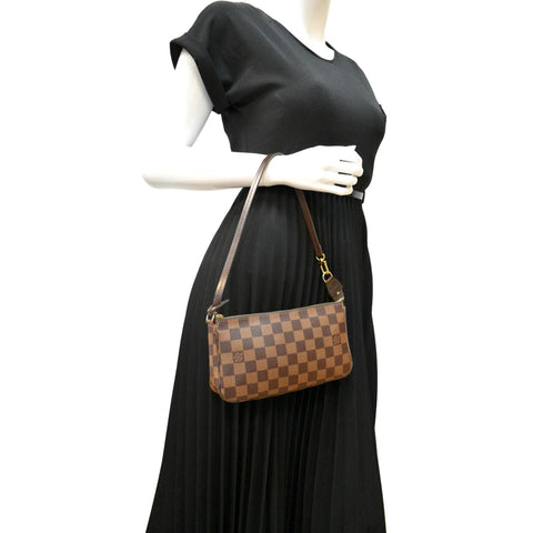 LOUIS VUITTON Pochette Damier Ebene Accessories Pouch Brown