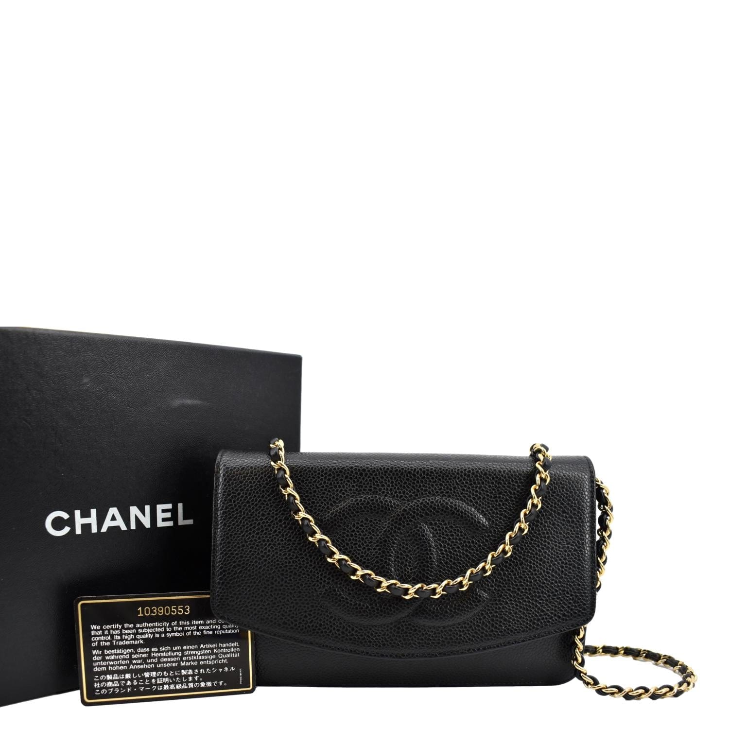 Wallet on chain timeless/classique leather crossbody bag Chanel Black in  Leather - 36153194