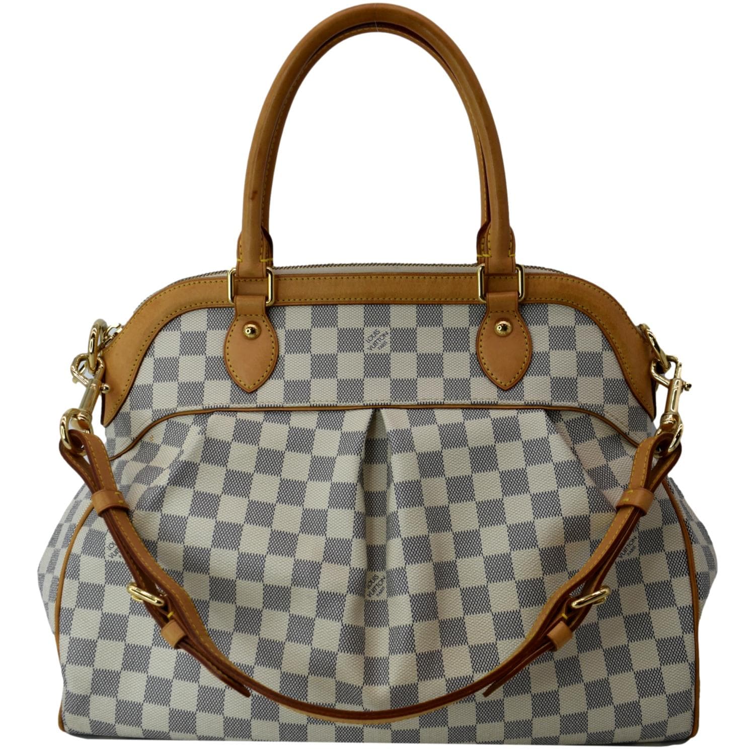 LOUIS VUITTON Trevi GM Damier Azur 2way Shoulder Bag White