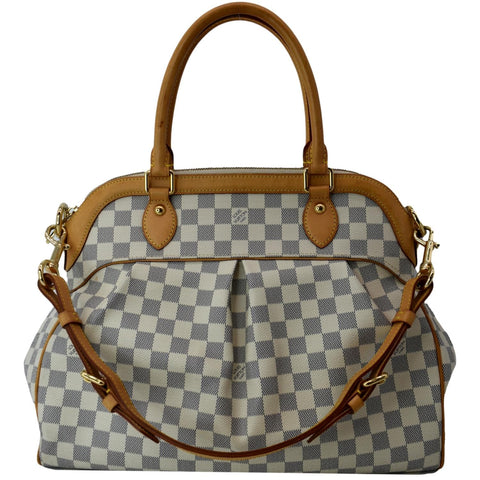 LOUIS VUITTON Trevi GM Damier Azur 2way Shoulder Bag White
