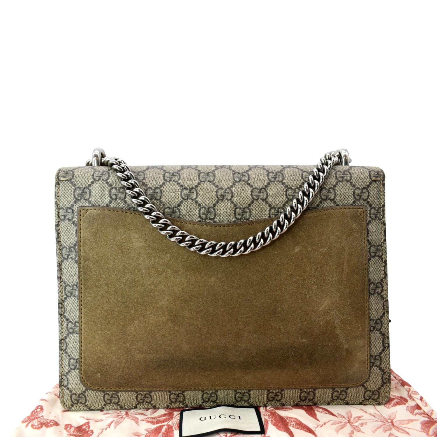 Gucci Dionysus Shoulder Bag GG Supreme Arabesque Medium Yellow/Beige in  Coated Canvas Leather with Silver-tone - US