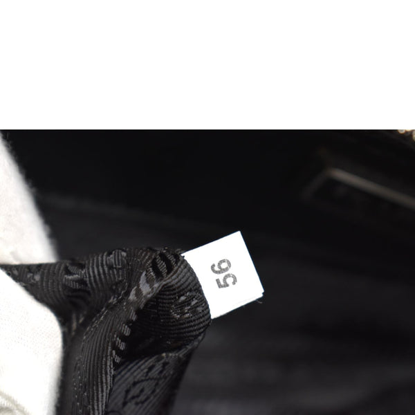 Prada Brique Patent Leather Crossbody Bag Black - Tag