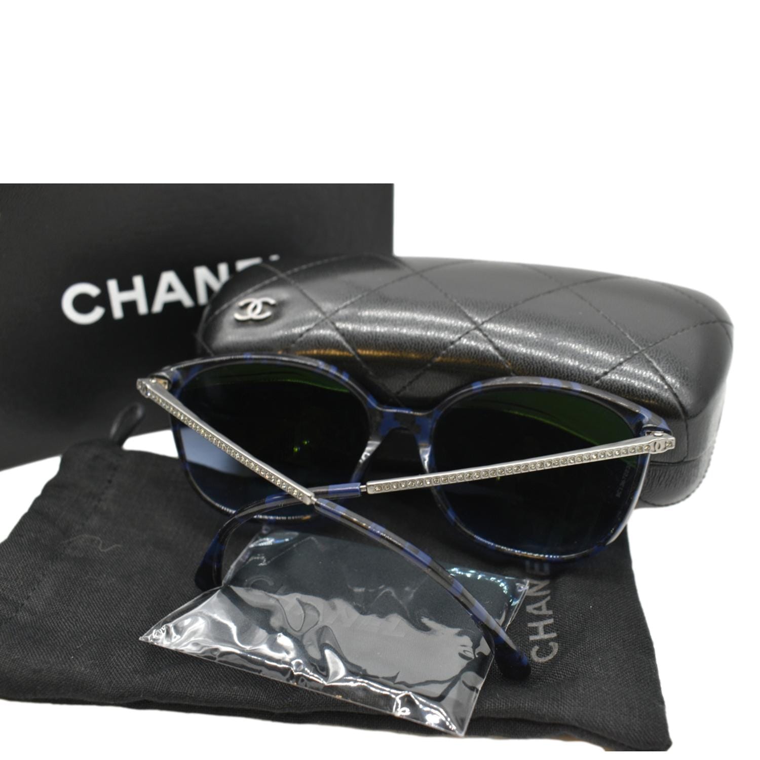Chanel Rectangle Sunglasses CH5473Q 53 Blue  Dark Blue Sunglasses   Sunglass Hut New Zealand