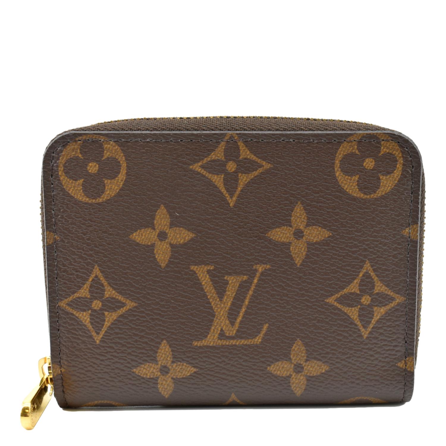 LOUIS VUITTON Monogram Canvas Zippy Coin Purse Brown