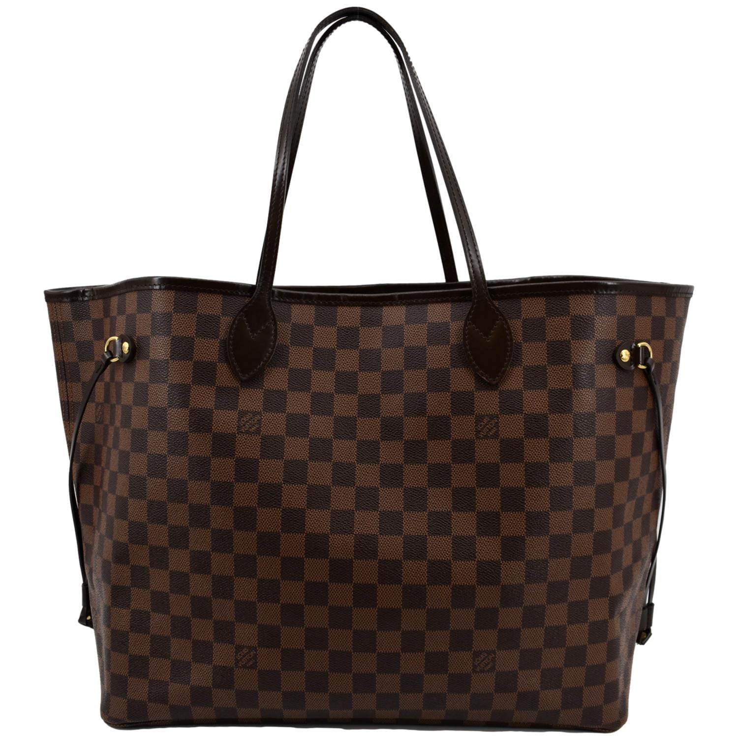 LOUIS VUITTON Neverfull GM Damier Ebene Tote Shoulder Bag Brown