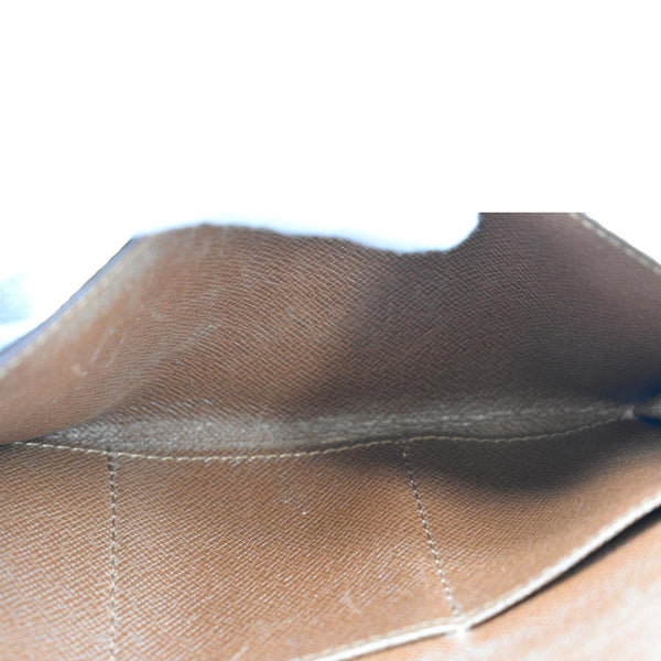 Louis Vuitton Fold Over Monogram Canvas Wallet in Brown - Inside