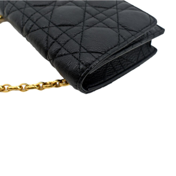 Christian Dior Caro Cannage Calf Leather Shoulder Bag - Top Left