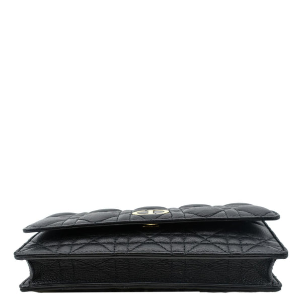 Christian Dior Caro Cannage Calf Leather Shoulder Bag - Bottom