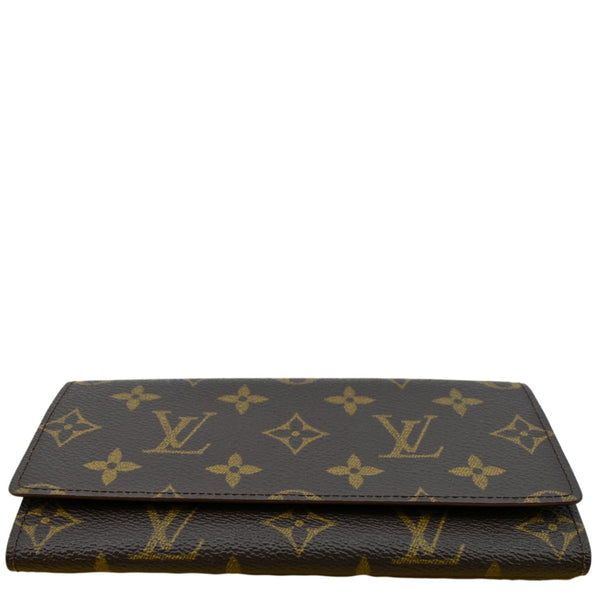 Louis Vuitton Fold Over Monogram Canvas Wallet in Brown - Bottom