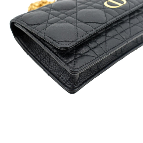 Christian Dior Caro Cannage Calf Leather Shoulder Bag - Bottom Left